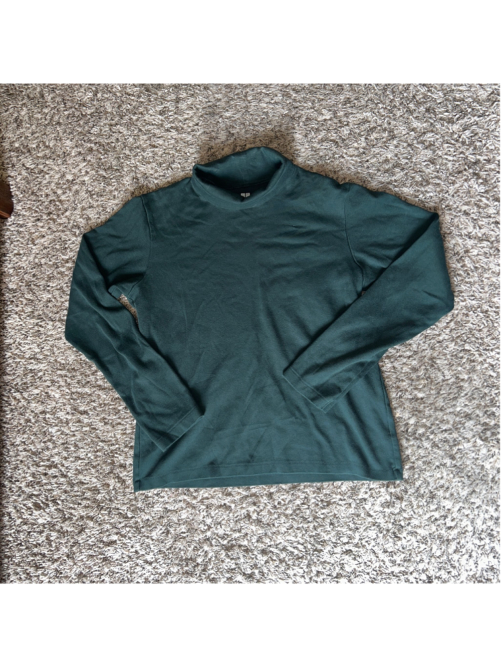 Women's Uniqlo Long Sleeve Turtleneck Tee Green Size S